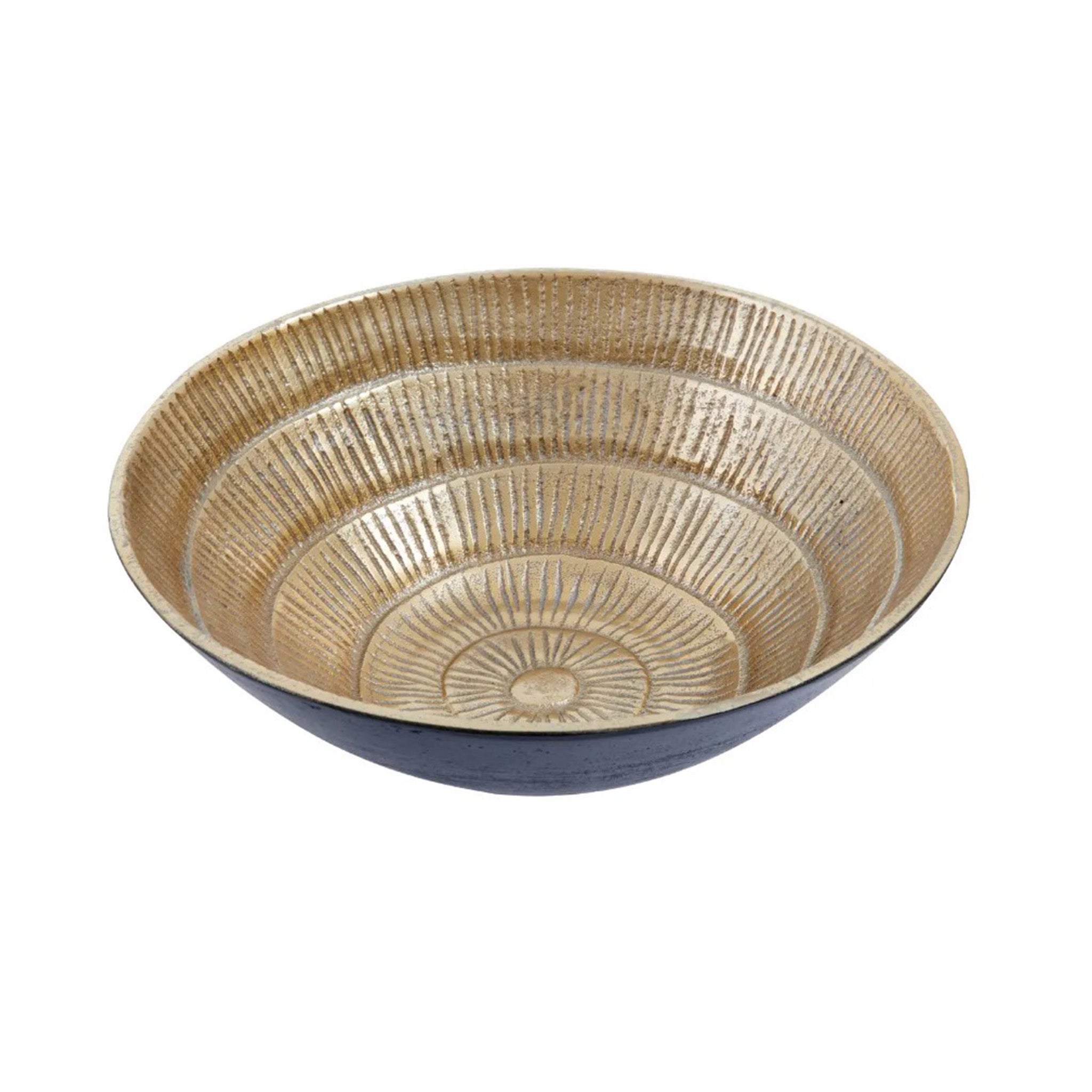 Black and Gold Textured Bowl